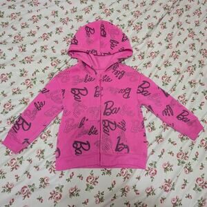 Pink Barbie Toddler Zip Up Hoodie